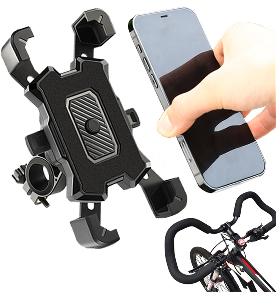 Bicycle mobile phone bracket is easy to open. Mobile bicycle mobile phone bracket supports Samsung iPhone Xiaomi bracket