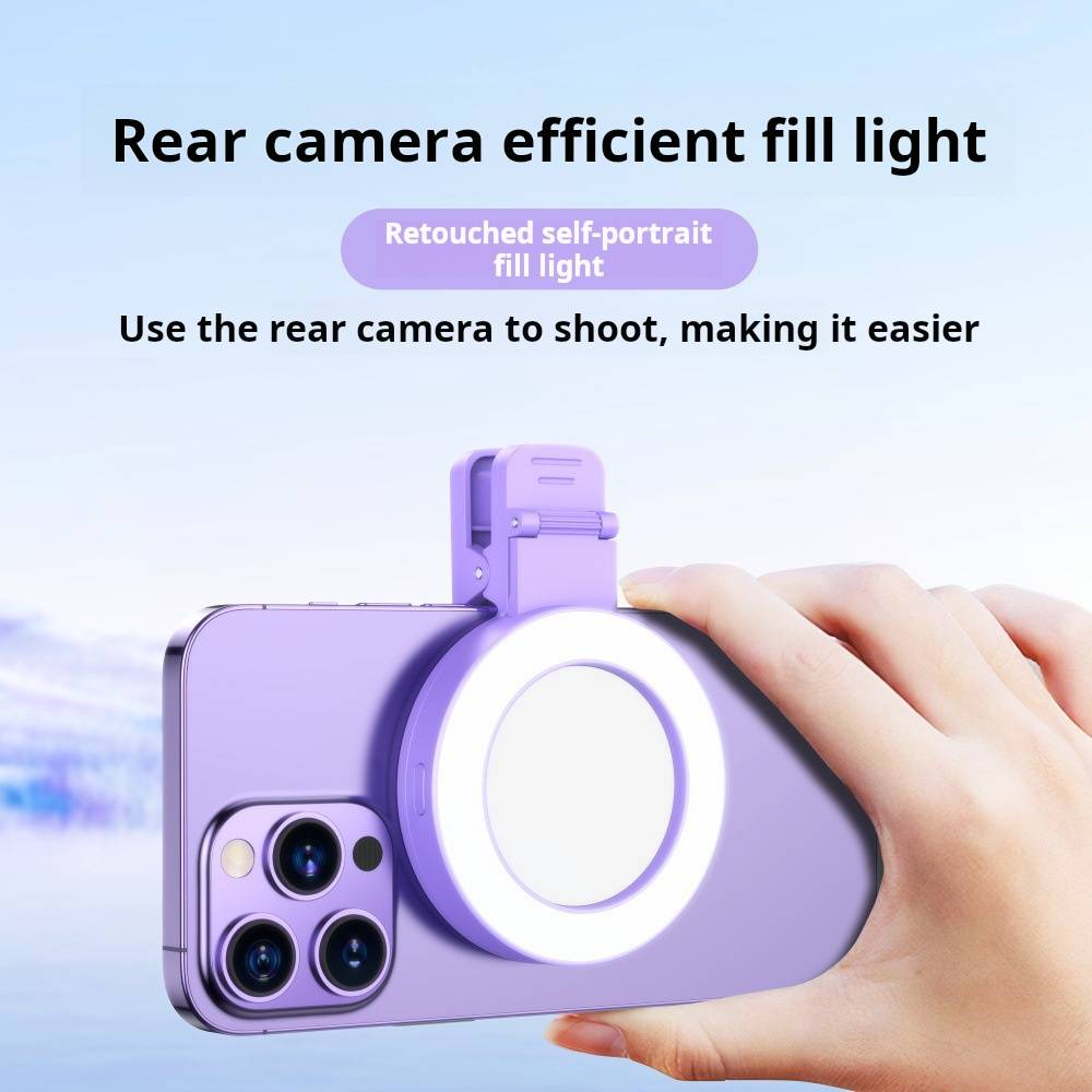 Live Streaming Beauty Phone Selfie Light With Adjustable Brightness, HD Phone Fill Light,Suitable
