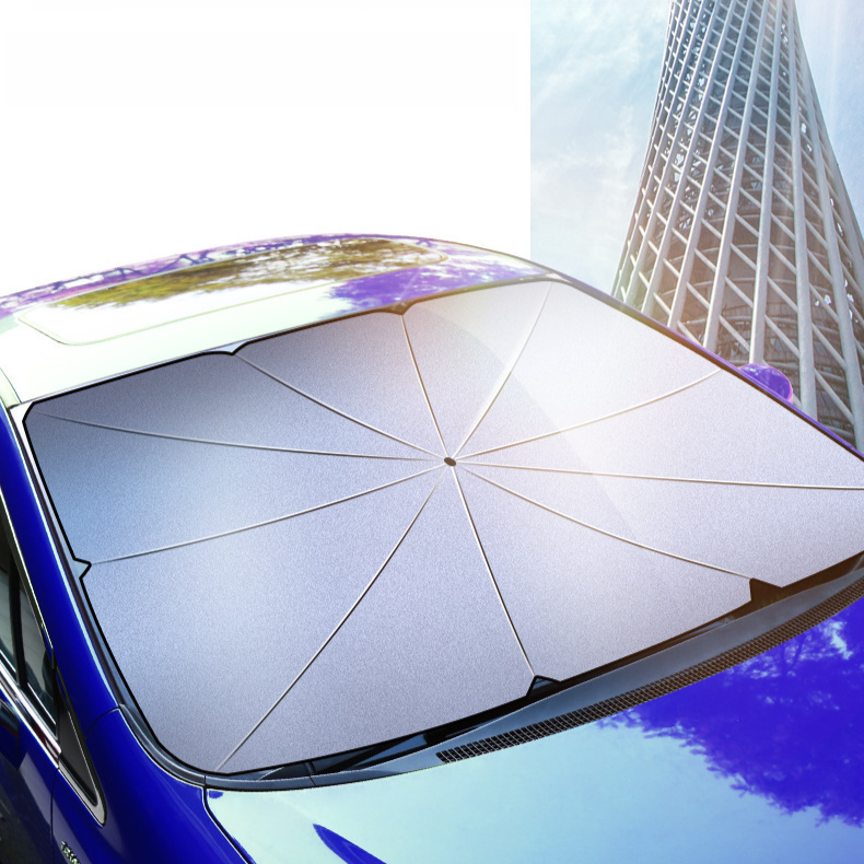 Car sunshade front windshield car sunscreen heat insulation sunshade titanium silver window sunshade summer