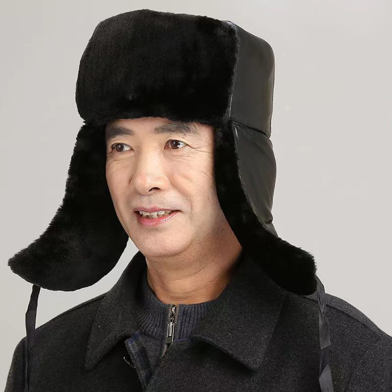 New old hat winter cold warm neck and ear protection Lei Feng hat thickened with velvet security door