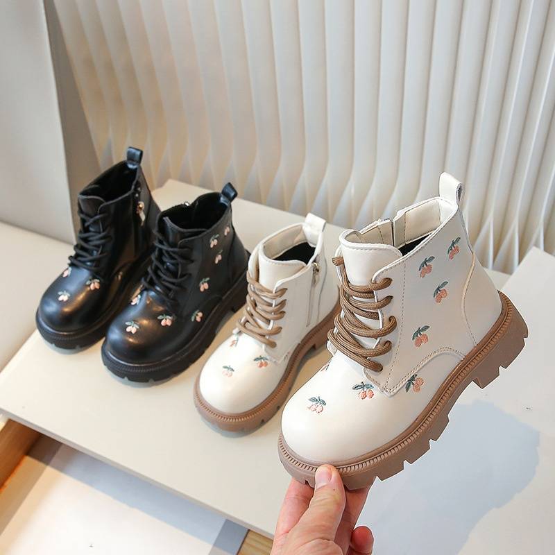 Children new little girls single boots Embroidered Girls Princess boots Girls baby ankle boots for Autumn/Winter 2024