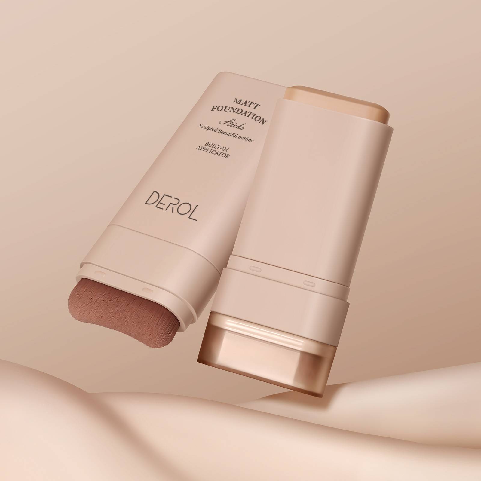Matte Foundation Stick with Built-In Brush Concealer Stick Finish Super Stay Foundation Stick For Normal to Oily Skin
