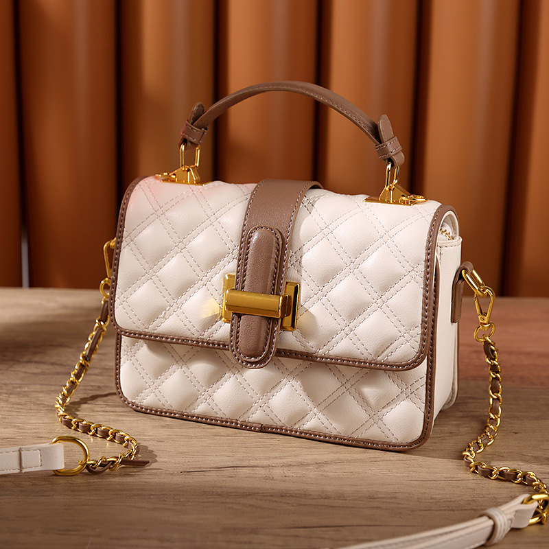 2023 New Hot Selling Bag Women's Bag Chain Crossbody Bag Premium Light Luxury Leather Handheld Bag Fashion Versatile Women's Bag