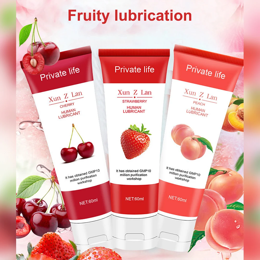 Water-Based Lubricant For Women Fruit Flavored Lubricants For Sex Lube Female Oral Anal Vaginal Gel Adult Masturbation Sex Toy