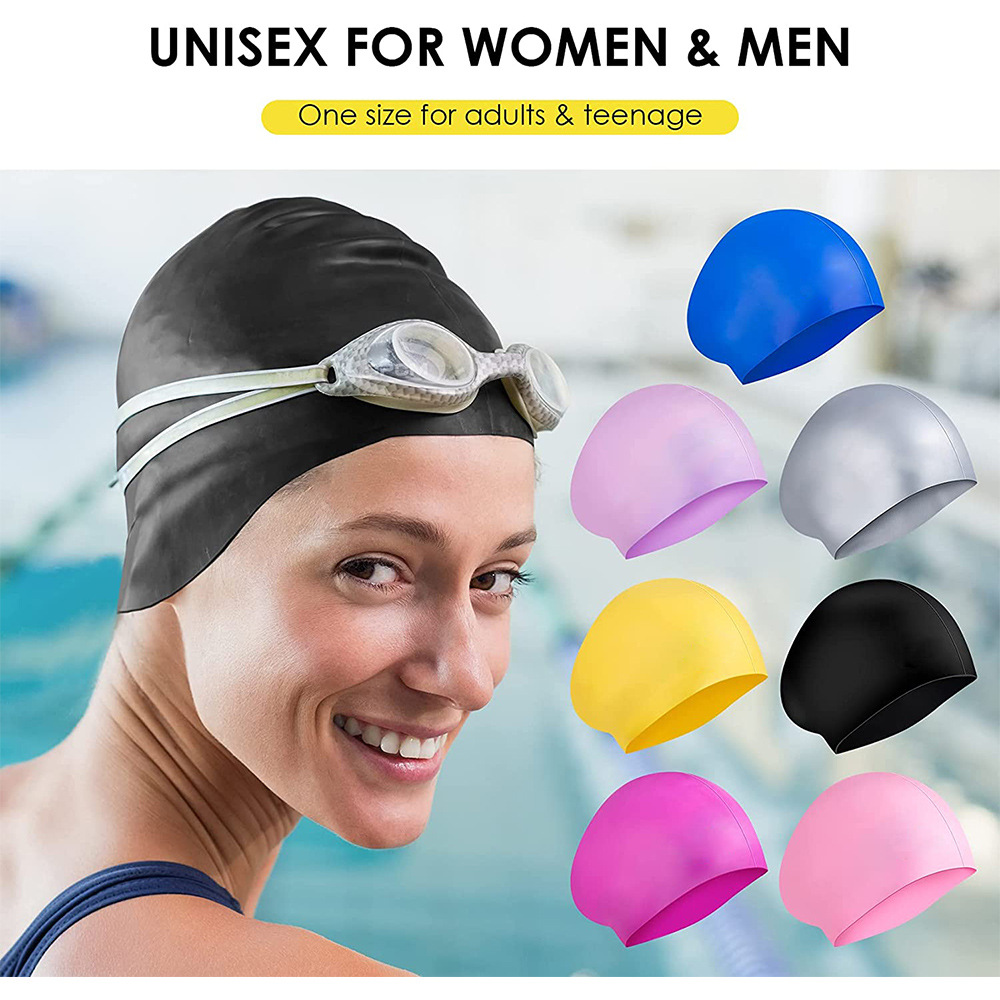 Women's Swimming Cap Waterproof Comfortable Silicone Swimming Cap