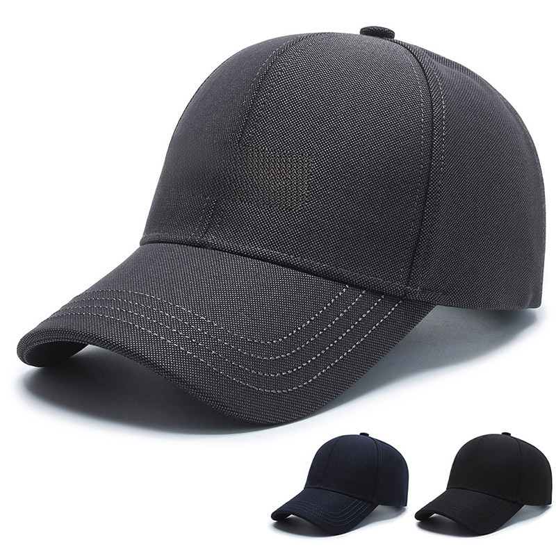 Hat Men's Baseball Cap Fashion All-match Sun Hat Simple Black Autumn Casual Cap Men's Sunscreen Cap Trendy
