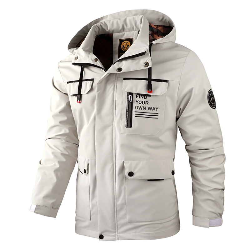 Herren Lässige Windjacken Kapuzenjacke Mann Wasserdichte Outdoor Softshell Mantel Kleidung