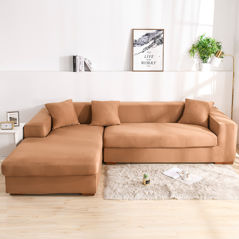 Milk silk solid color sofa cover elastic all-inclusive universal sofa cover sofa cover high gram weight non-slip wear-resistant wholesale