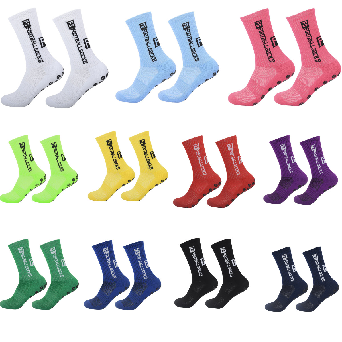 Cross Border New Style Dotted Football Socks FS Style Non Slip Thick Towel Bottom Socks Football Socks Wholesale