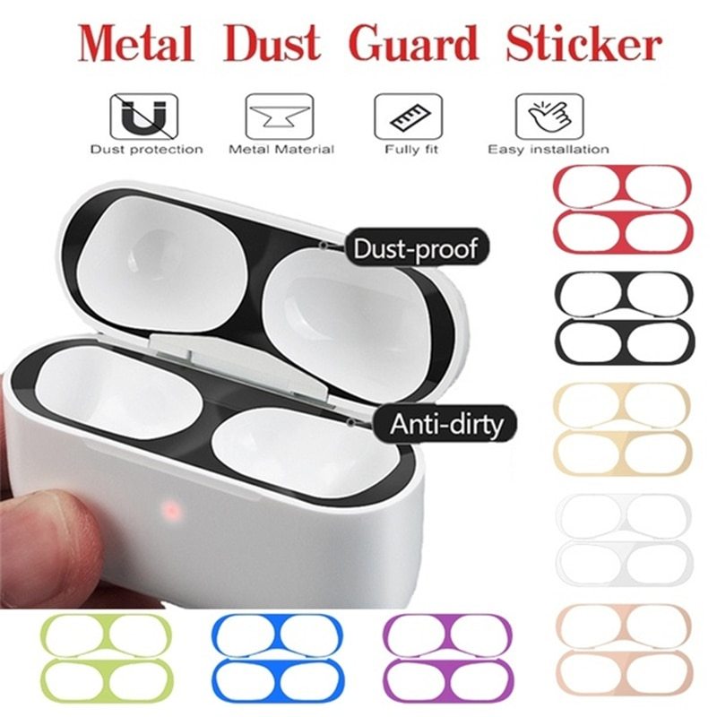 New for Airpods Pro 2 Metal Dust Guard Sticker Case Earphone Cover for Airpods AirPods Pro 3 Headphone Charging Box Accessories