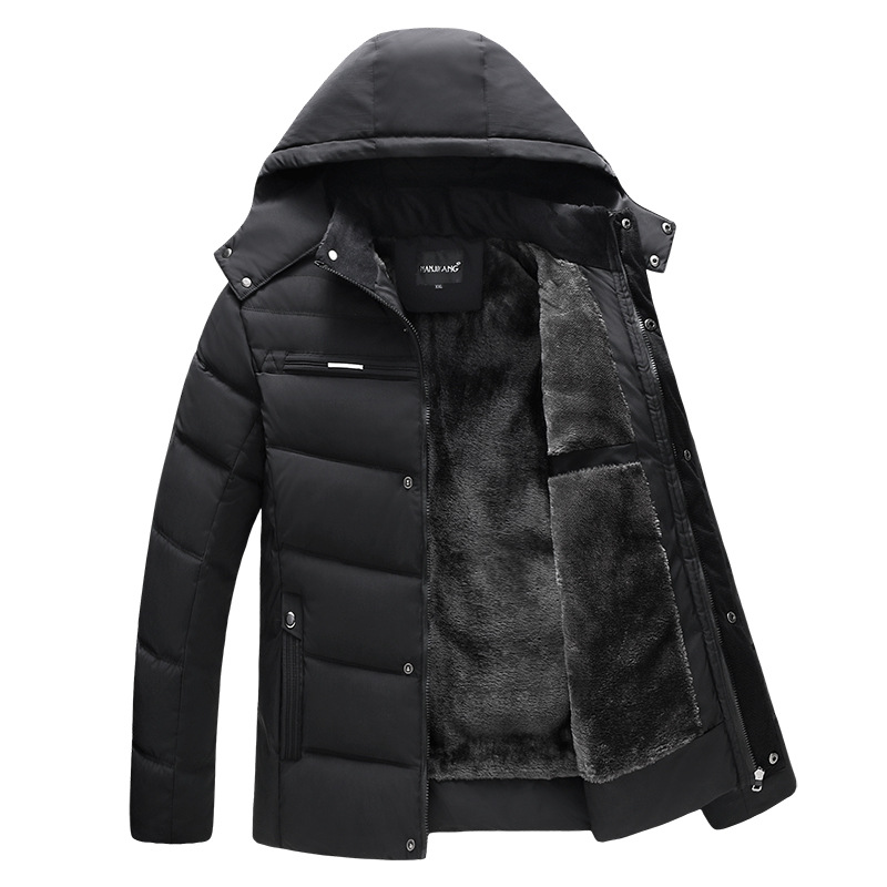 Men's Clothing Middle aged and elderly men's cotton padded jackets, winter velvet thickened jackets, grandpa and dads' winter cotton padded jackets