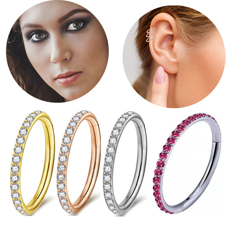 Women's Jewelry Titanium Nose Ring Gold Rose Gold 6 12mm Titanium Nose Ring