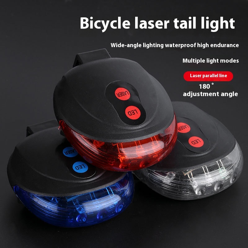 Bicycle headlights, laser parallel safety warning taillights, mountain bike dead flying accessories, riding equipment