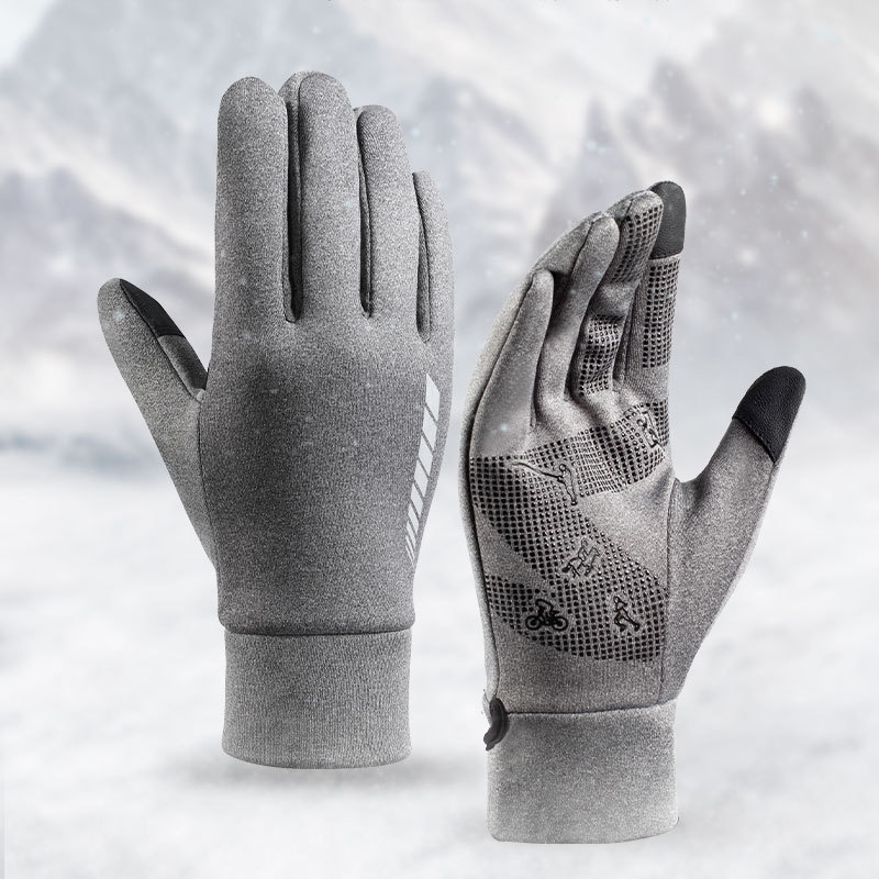 Winter warm gloves men's winter outdoor sports riding ski gloves autumn and winter windproof waterproof touch screen