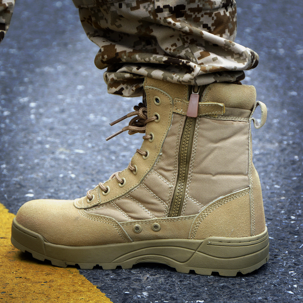 Men's Shoes Outdoor Desert Boots High Top Tactical Boots Military Fan Training Boots Men's Military Training Shoes Combat Boots