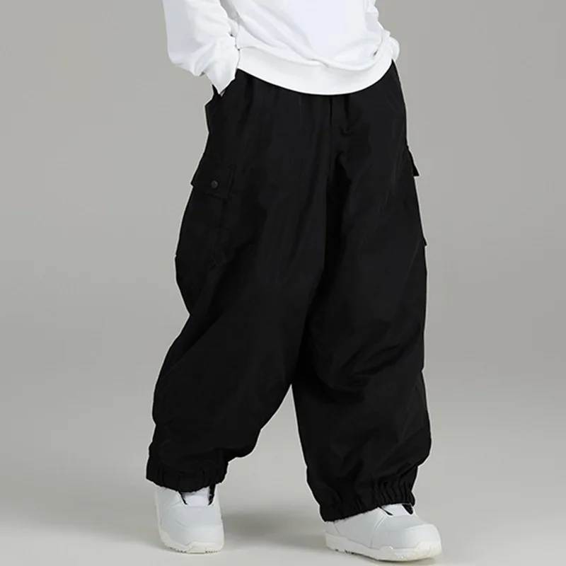 Frühling Herbst Wasserdicht Winddicht Lose-fit Single Board Ski Hosen Männer Frauen Outdoor Sport Multi-tasche Casual Hosen