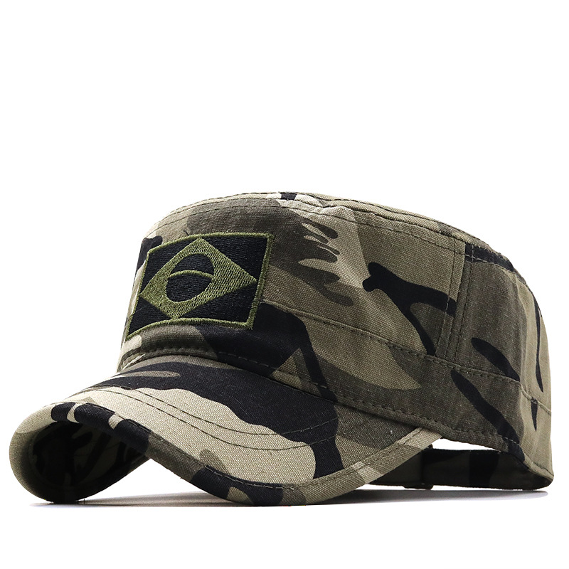 Unisex Male Camouflage Baseball Cap With Duckbill Cap, National Flag Military Cap, Curved Brim, Leisure Hiking Sun Hat