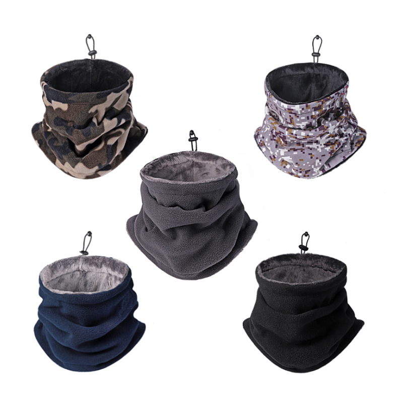 Unisex Outdoor riding scarf thickened fleece warm bib dust shield fleece fleece neck cover