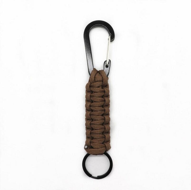 Outdoor New Sports Carabiner Pendant Handmade Woven Survival Accessories Paracord Car Keychain