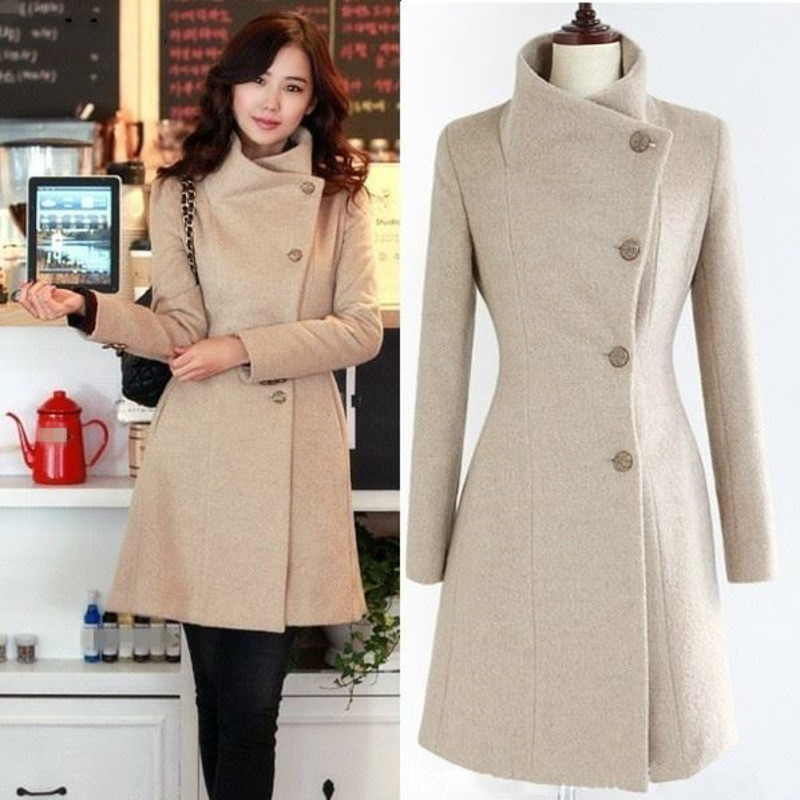 Winter Coat Women Solid Long Coat Long Sleeve Outwear Casual Autumn Winter Elegant Overcoat Manteau Femme