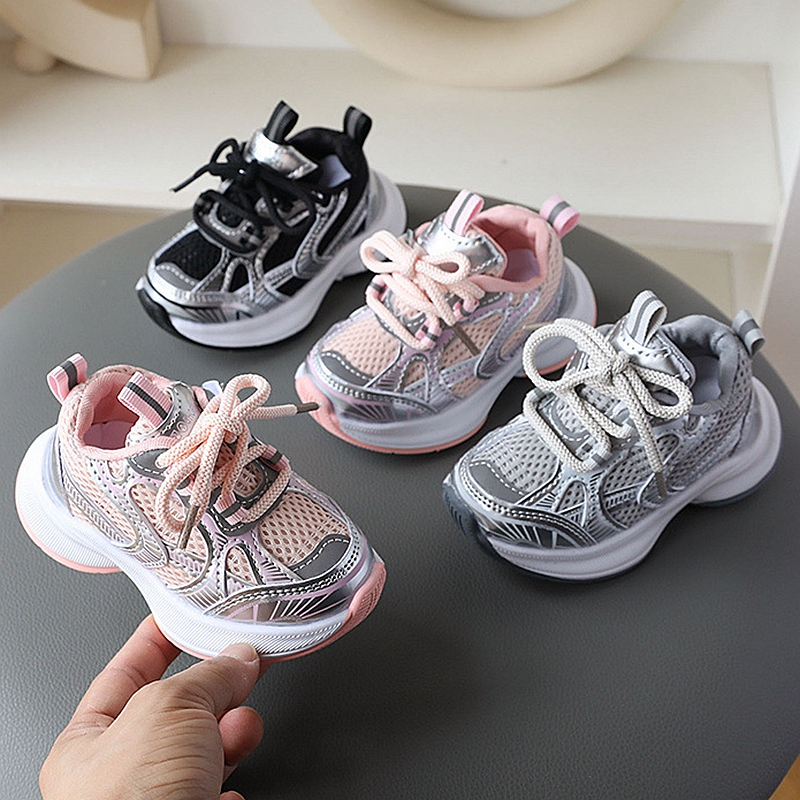 SHLIANG Children Casual Shoes Fashion Sport Shoes Kids Breathable Net Shoes Trainers Boys Girls Sneakers Non-slip Running Shoes Y0039