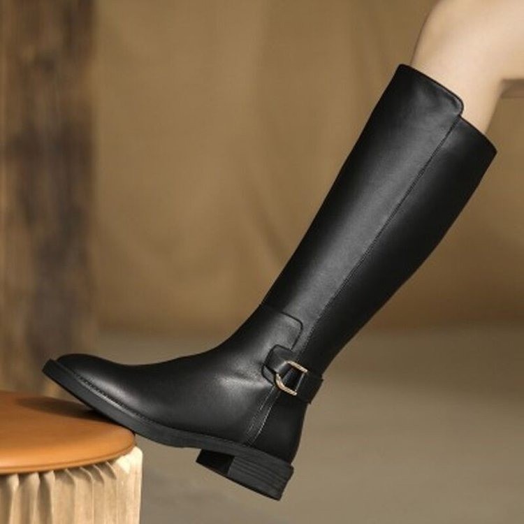 Women's Shoes Long boots knight boots women winter new autumn and winter plus velvet Martin knee high boots small boots
