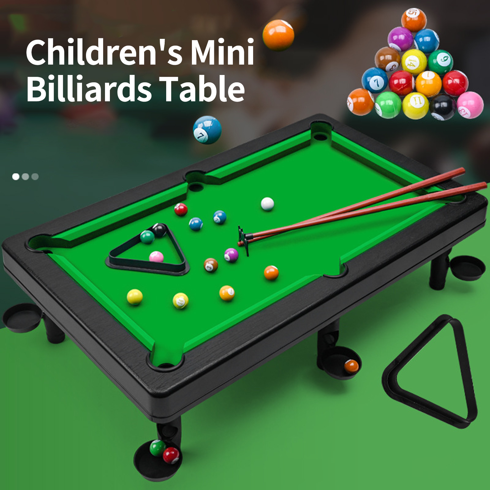 1 Set Billiards Toys Smooth Good Weighing Stable Bracket Parent-child Interaction Improve Relationship Board Games Ball Billiards Toys