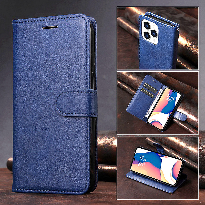 Solid Color Wallet Case for Xiaomi 12 Pro 11 11T 10 Pro PU Leather Card Slots Flip Holster for Poco M4 Pro X4 Pro F4 GT