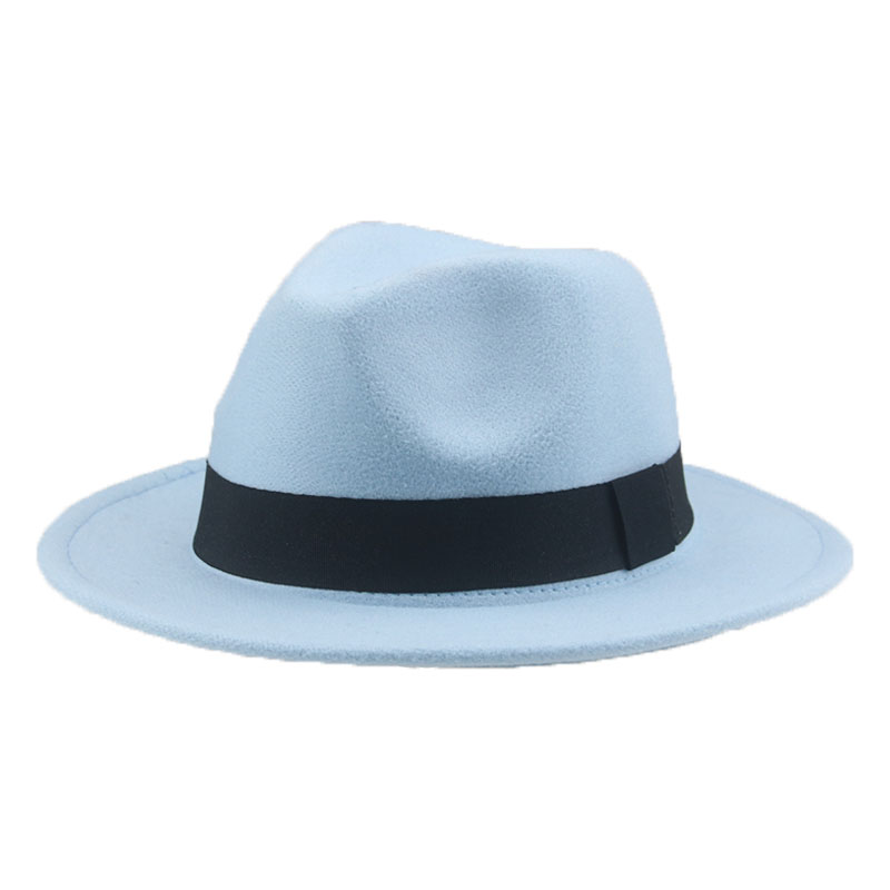 Fashion Hat Fedoras Ribbon Band Solid Camel Khaki Cowboy Wedding Church Formal Felted Kids Child Hats Sombreros De Mujer