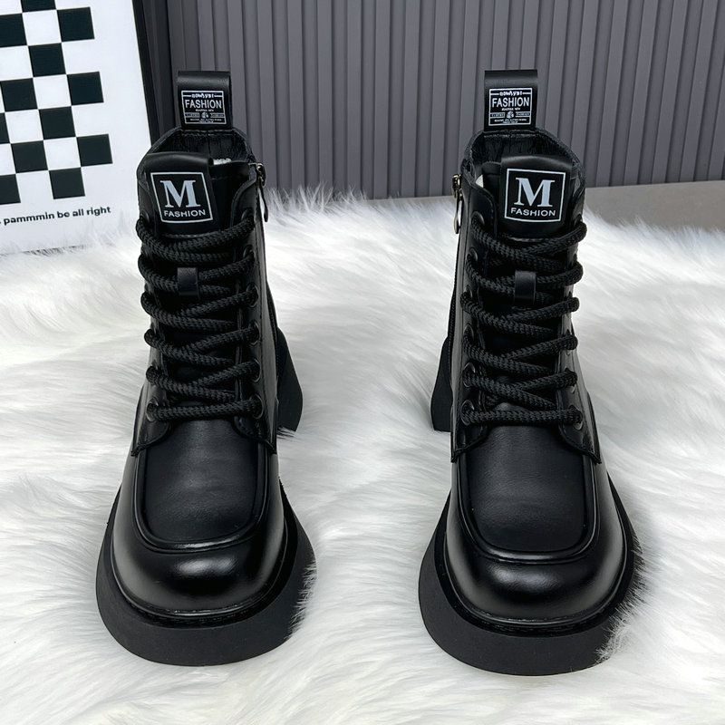 Wool snow boots fur integrated short boots Martin boots women's winter warm thickened-soled non-slip cotton shoes