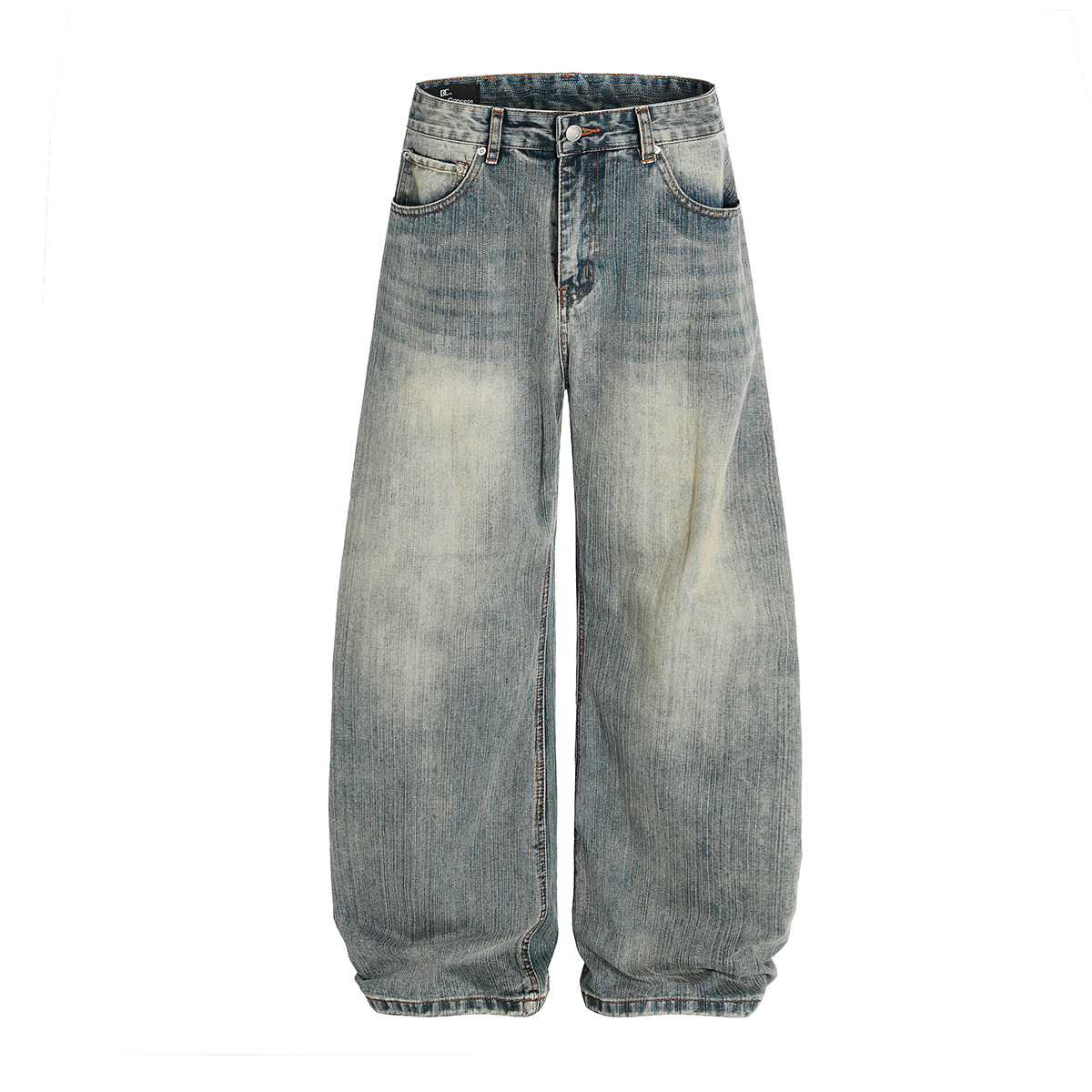 Men's Clothing New High Street Machete Pants Retro Washed Jeans Men And Women Vibe Wide Leg Pants