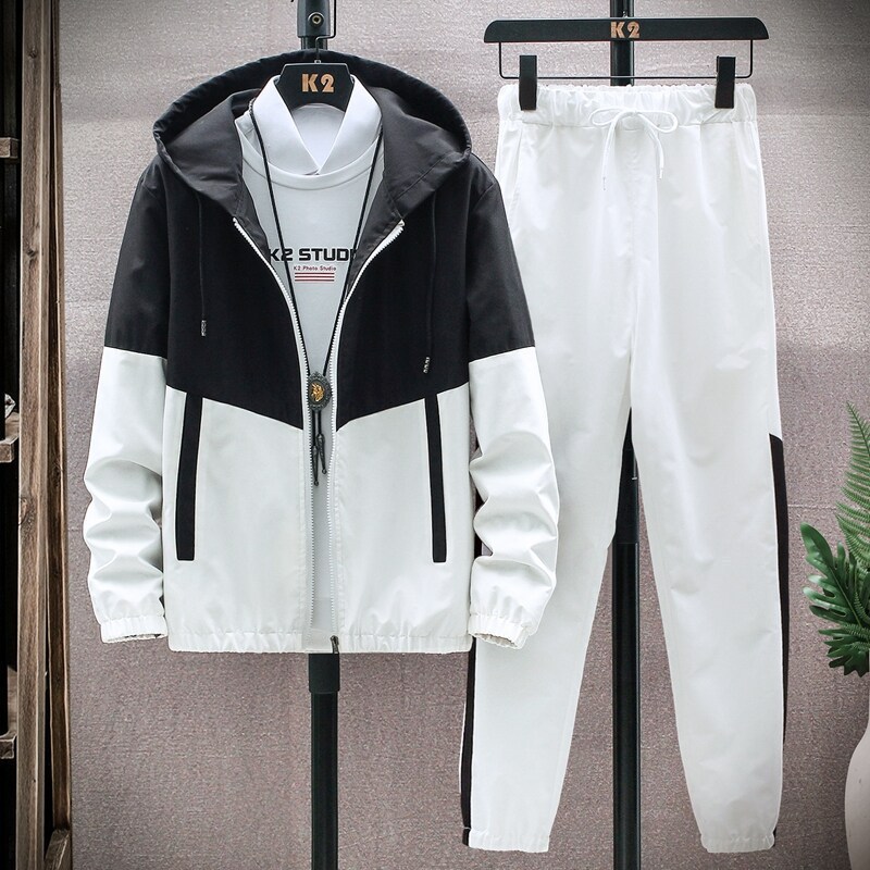 Men's Clothing One piece of drop shipping autumn and winter sports suit two piece men's new style youth casual fashion sweater men's jacket