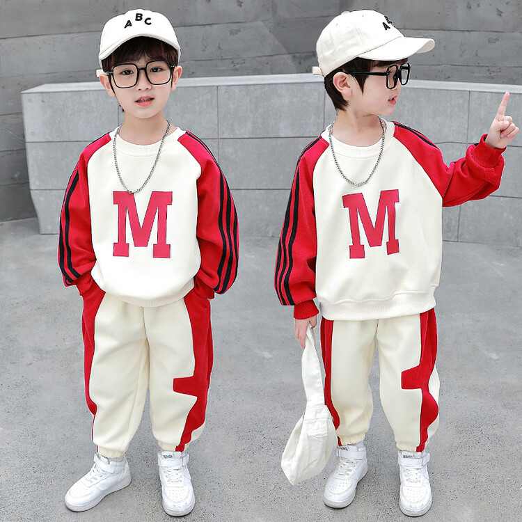 Boys' M Autumn Leisure Sports Two piece Set Spring Fashion Handsome Middle and Young Children's Fashionable Clothes