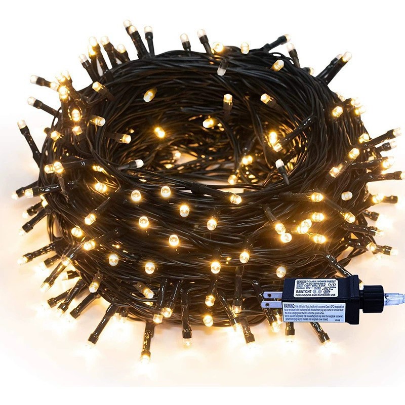 Christmas lighting Low voltage 8 functions dark green line starry sky light string garden outdoor waterproof holiday decoration tree light string
