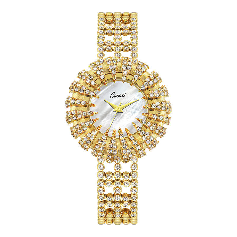 Women's watch A309 new model full diamond ladies watch golden diamond explosive waterproof quartz watch Cacaxi