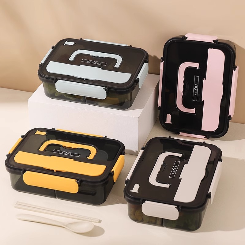 Unisex lunch box can be heated in the microwave lunch box students go to work plastic compartment no smell fresh lunch box