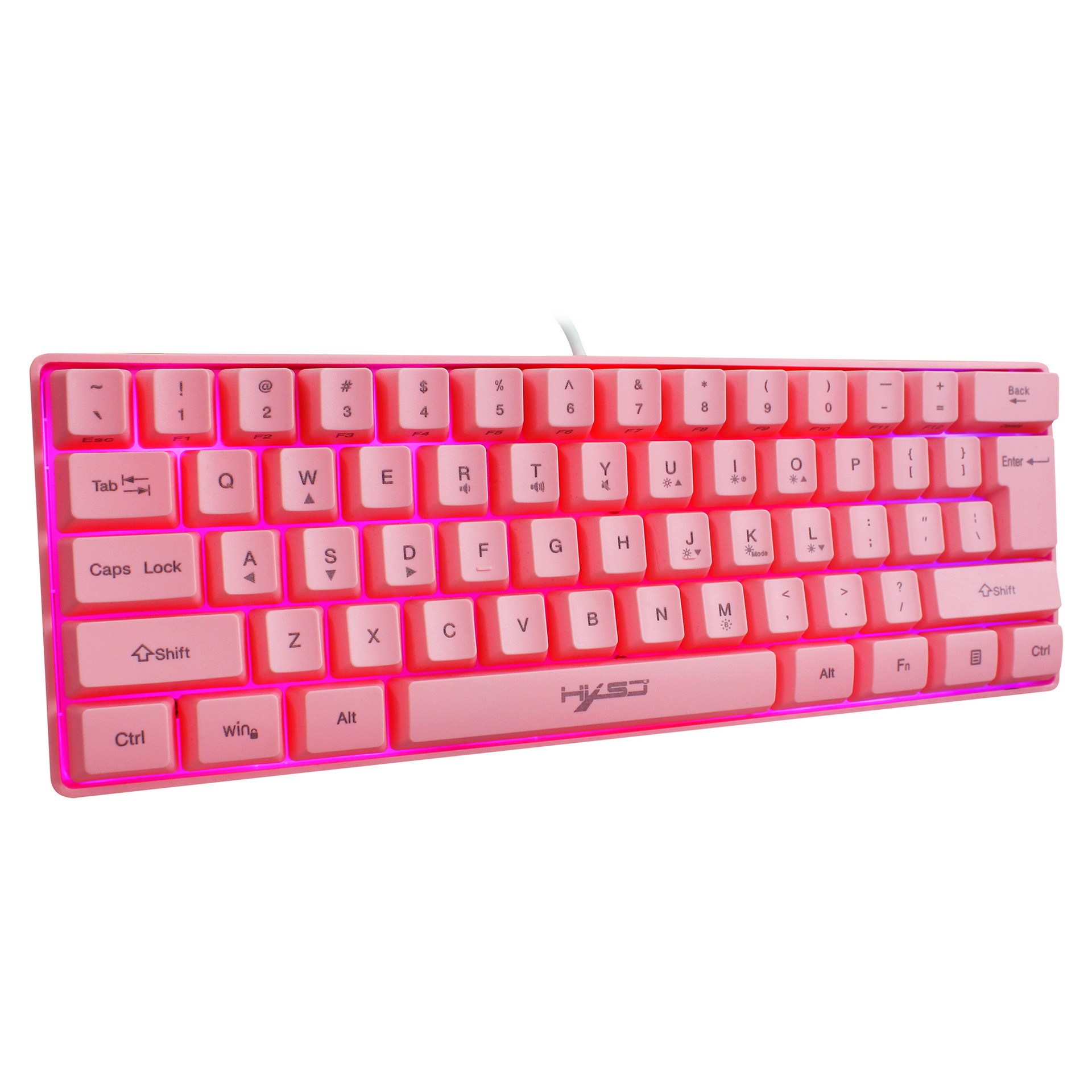 V700 RGB light 61 key wired gaming film keyboard suitable for laptop ABS material