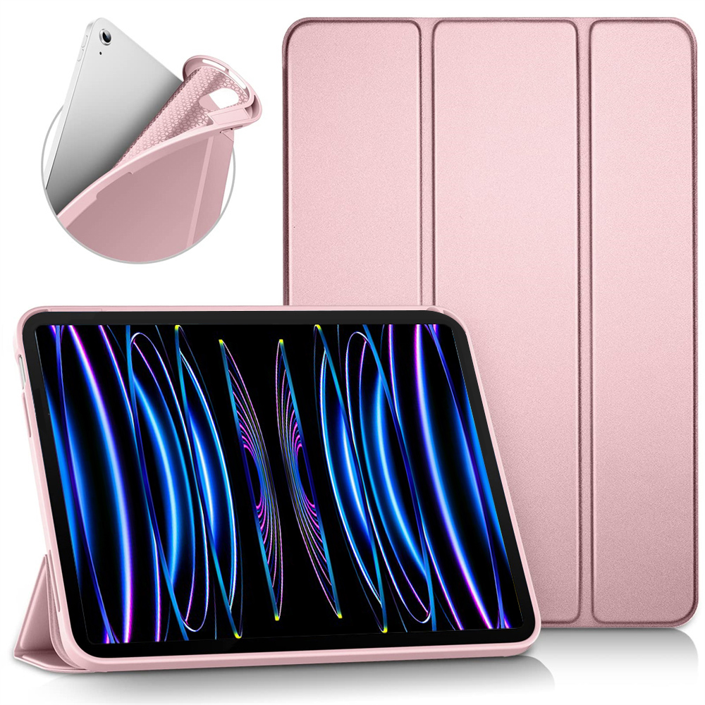 For Apple iPad Pro 11 2018 2020 2021 2022 2th 3th 4th 5th Gen Soft Silicone Tablet Case Trifold Magnetic Stand Flip Smart Cover