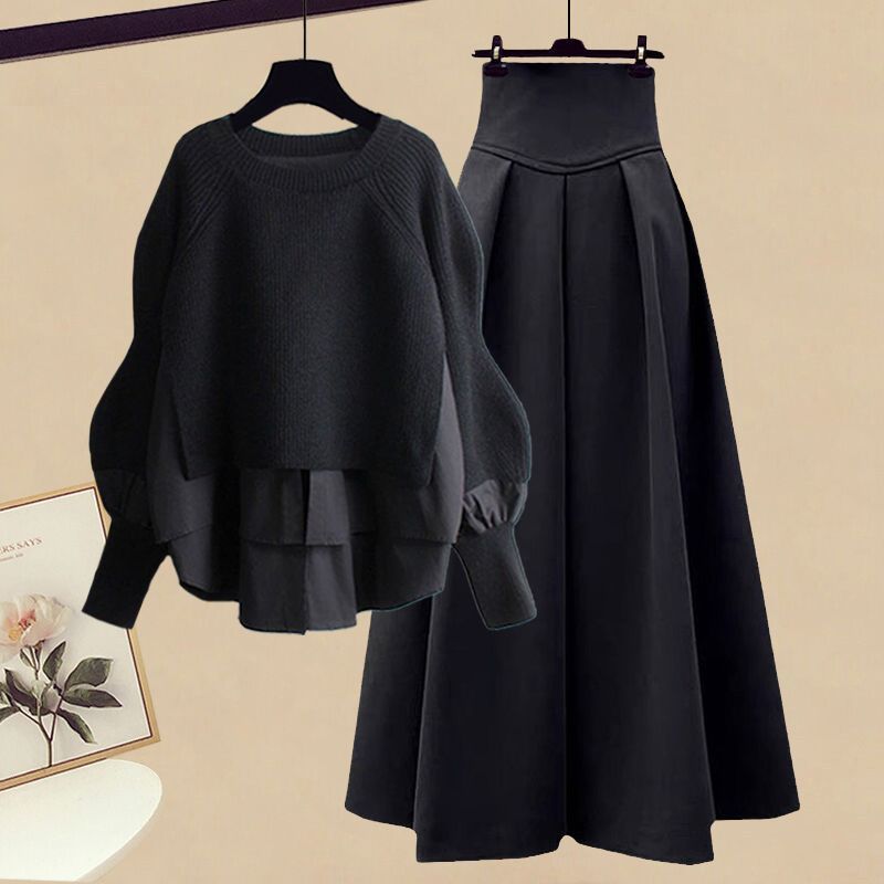 Women's Clothing women's winter suits, loose fitting two piece tops, stylish and slim skirts, two piece suits