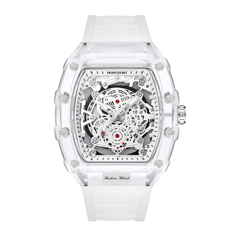 Watch Personalized Barrel-shaped Quartz Watch Fashionable Transparent Men's Watch Waterproof Watch