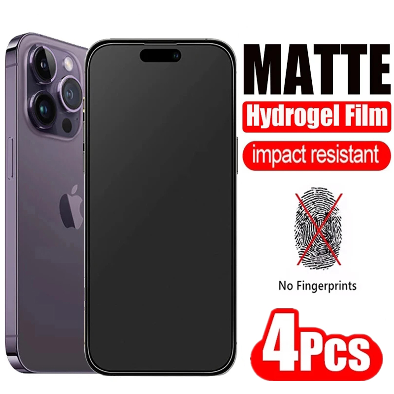 4Pcs Matte Hydrogel Film for iPhone 14 12 13 Pro Max Mini Screen Saver for iPhone 11 Pro XS Max X XR 6 7 8 Plu