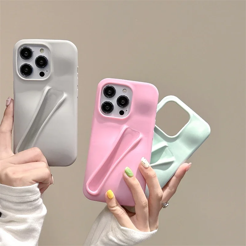 Chic Candy Lipgloss Holder Case For iPhone 16 15 14 13 12 11 Pro Max X XS XR 6 7 8 SE Plus  Groove Storage Silicon Soft Phone Case