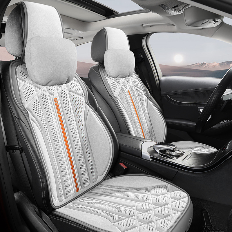 New Four Seasons universal car cushion car seat cover autumn and winter plush seat cushion suede saddle cushion breathable car cushion