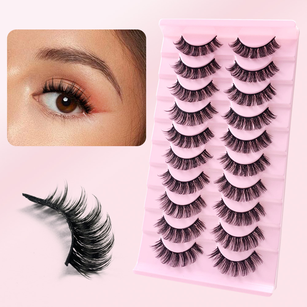 Ten pairs of explosive spot 3D three-dimensional multi-layer stage hybrid female curling false eyelashes
