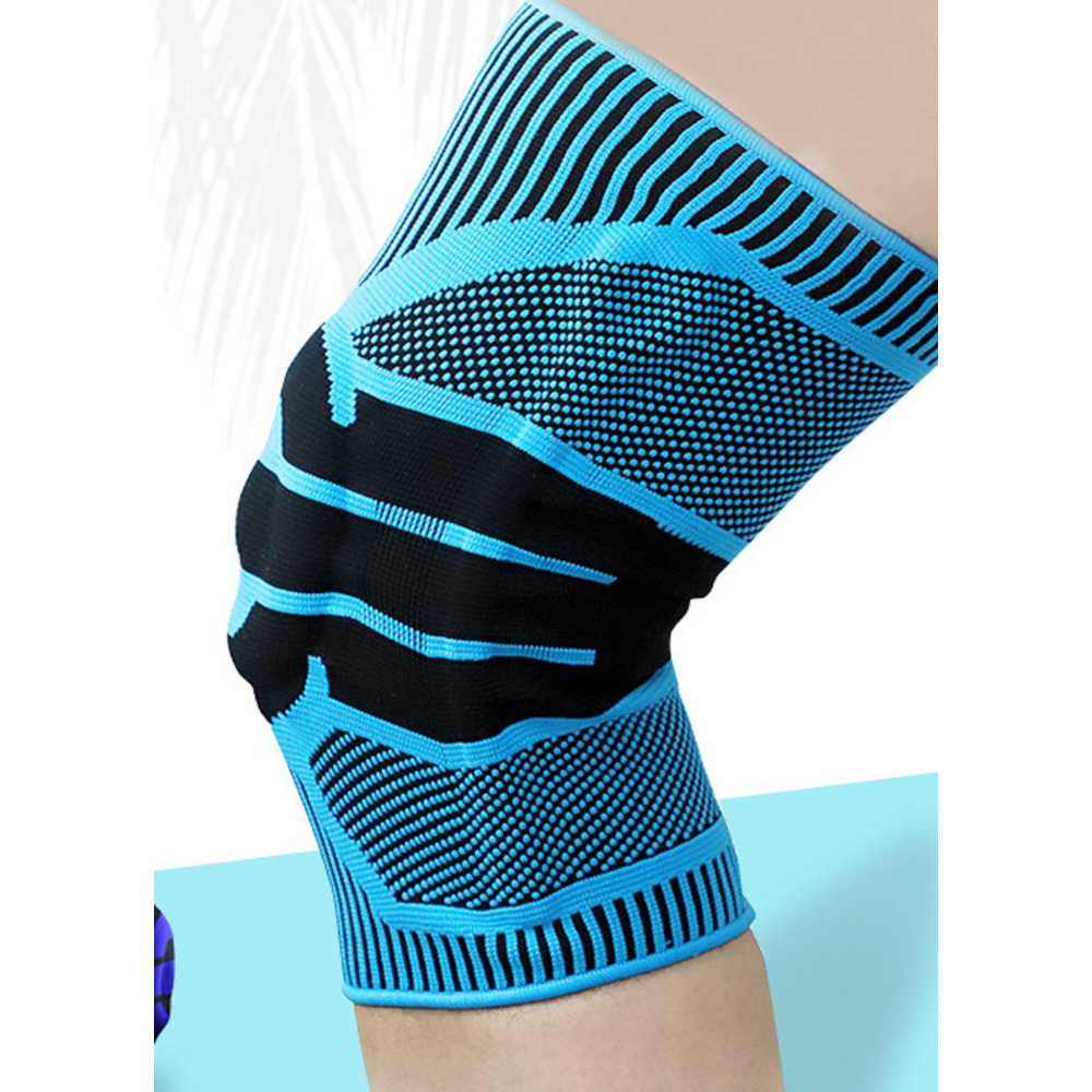 Sports knee pads, silicone sports gear, basketball fitness men's running, warm and breathable spring support, high