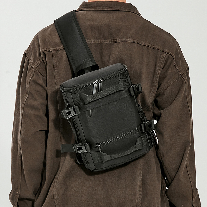 Fashionable Crossbody Bag, Trendy Brand Large-capacity Chest Bag, Functional Work Shoulder Bag For Men, Personalized Cycling Bag.