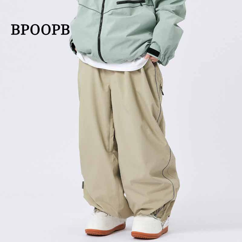 Southern Potato Ski Pants Women's Single-board Waterproof Ski Outdoor Pants Loose Double-board Outdoor Men's Casual Pants