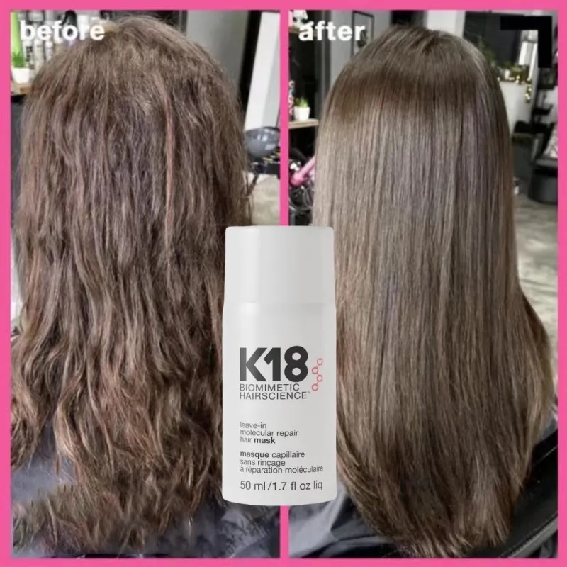 K18 Leave-In Molecular Repair Hair Mask Damage Restore Soft hair Deep Repair Keratin & Scalp Treatment Hair Care Product 50ml