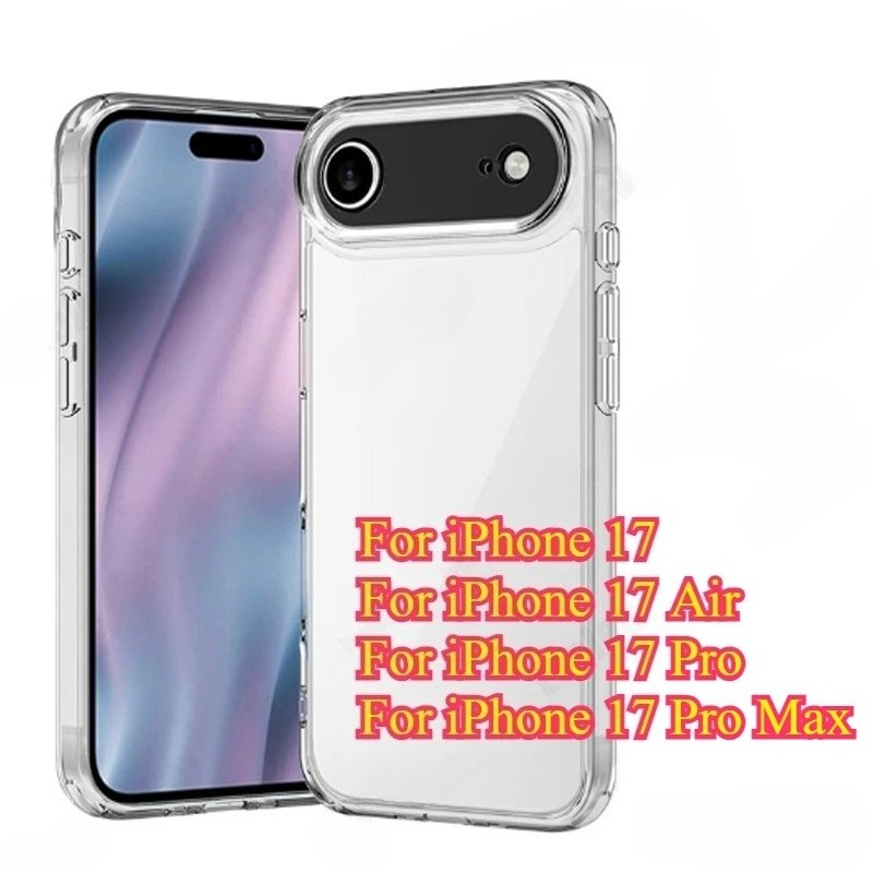 Ultradünne, klare TPU-Hüllen für iPhone Air 17 16 E 15 14 Pro Max Plus Transparente, weiche Silikon-Telefonabdeckung