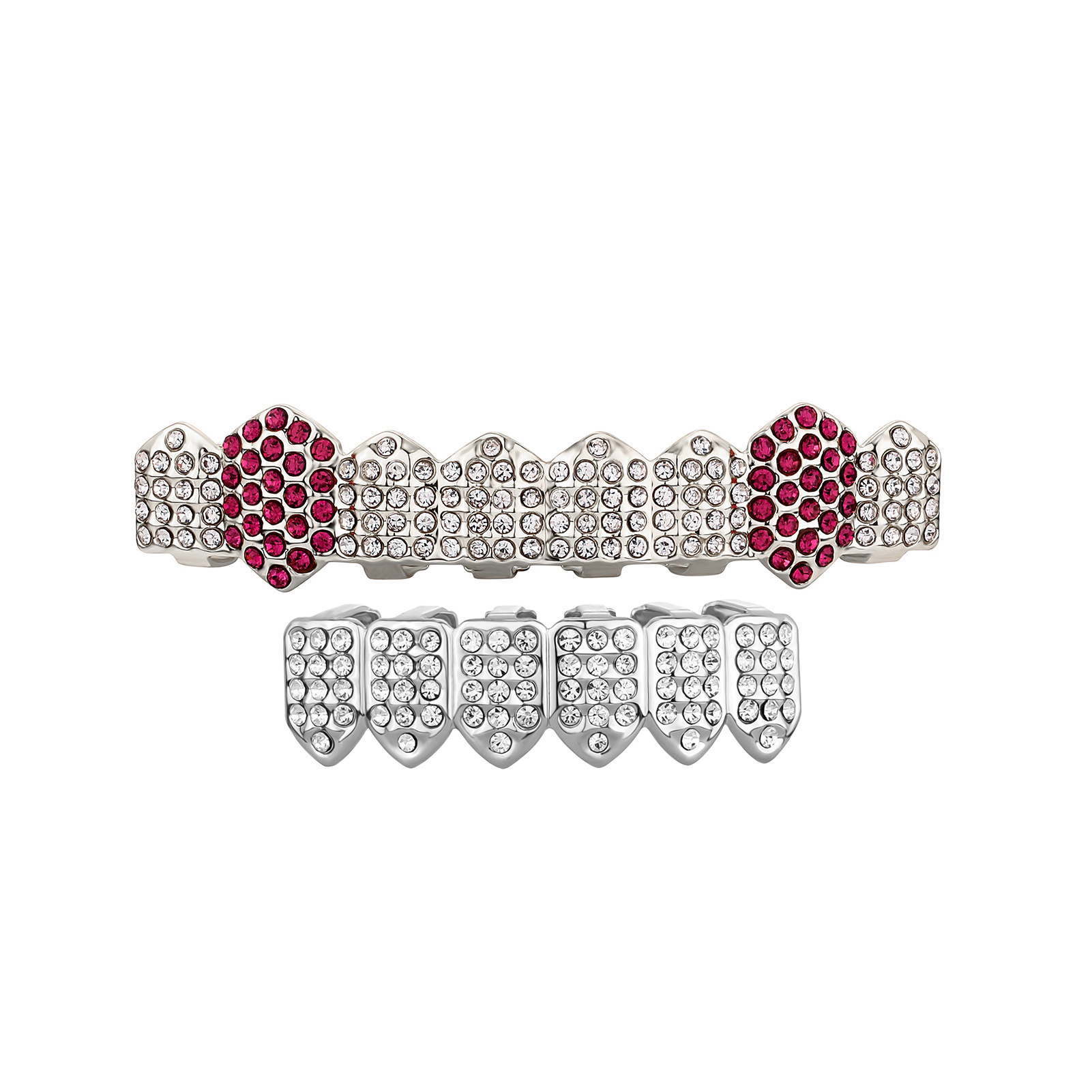 Hip Hop Grillz Teeth Jewelry Set For Men And Women - Gold & Silver Plated Geometric Grillz For Rappers, Nightlife, And Fashion Accessories